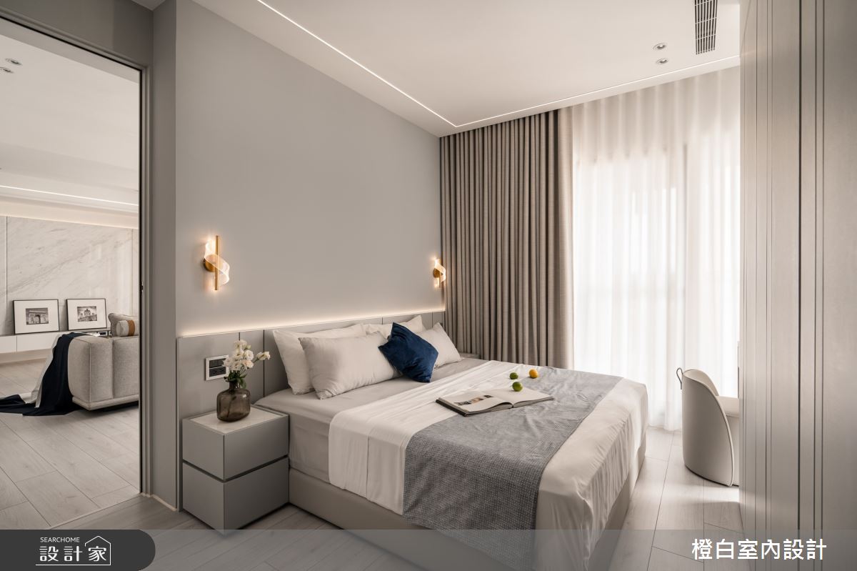 27坪新成屋(5年以下)＿現代風臥室案例圖片＿橙白室內裝修設計工程有限公司＿橙白_110美麗華大方之32
