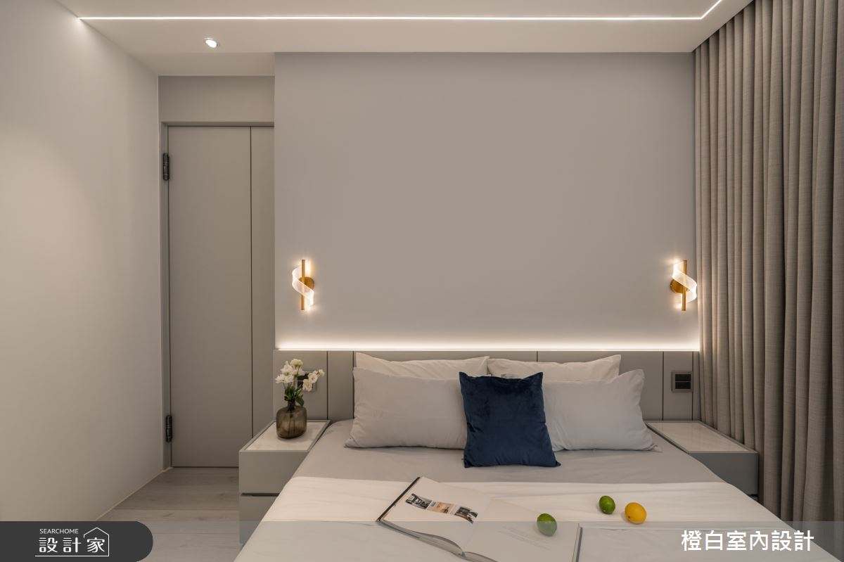 27坪新成屋(5年以下)＿現代風臥室案例圖片＿橙白室內裝修設計工程有限公司＿橙白_110美麗華大方之34