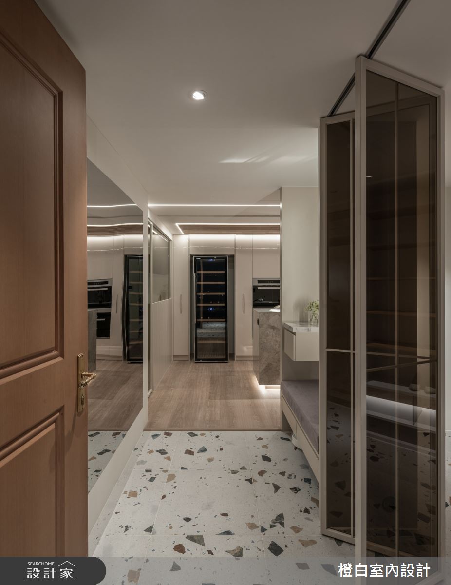 57坪老屋(16~30年)＿現代風玄關案例圖片＿橙白室內裝修設計工程有限公司＿橙白_111人文臻邸之2
