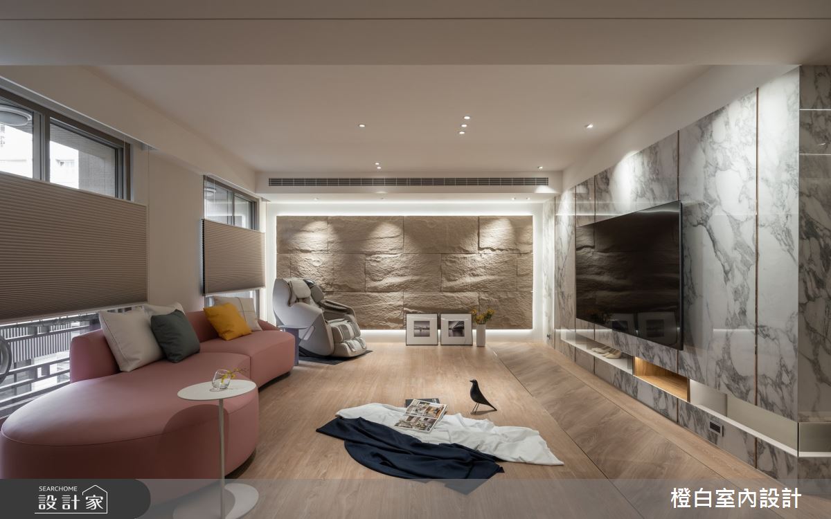 57坪老屋(16~30年)＿現代風客廳案例圖片＿橙白室內裝修設計工程有限公司＿橙白_111人文臻邸之8