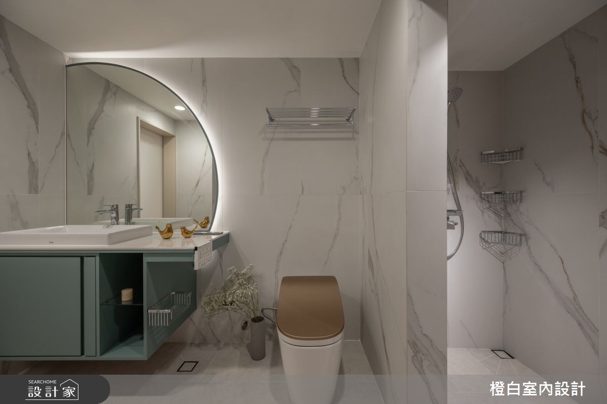 57坪老屋(16~30年)＿現代風浴室案例圖片＿橙白室內裝修設計工程有限公司＿橙白_111人文臻邸之49