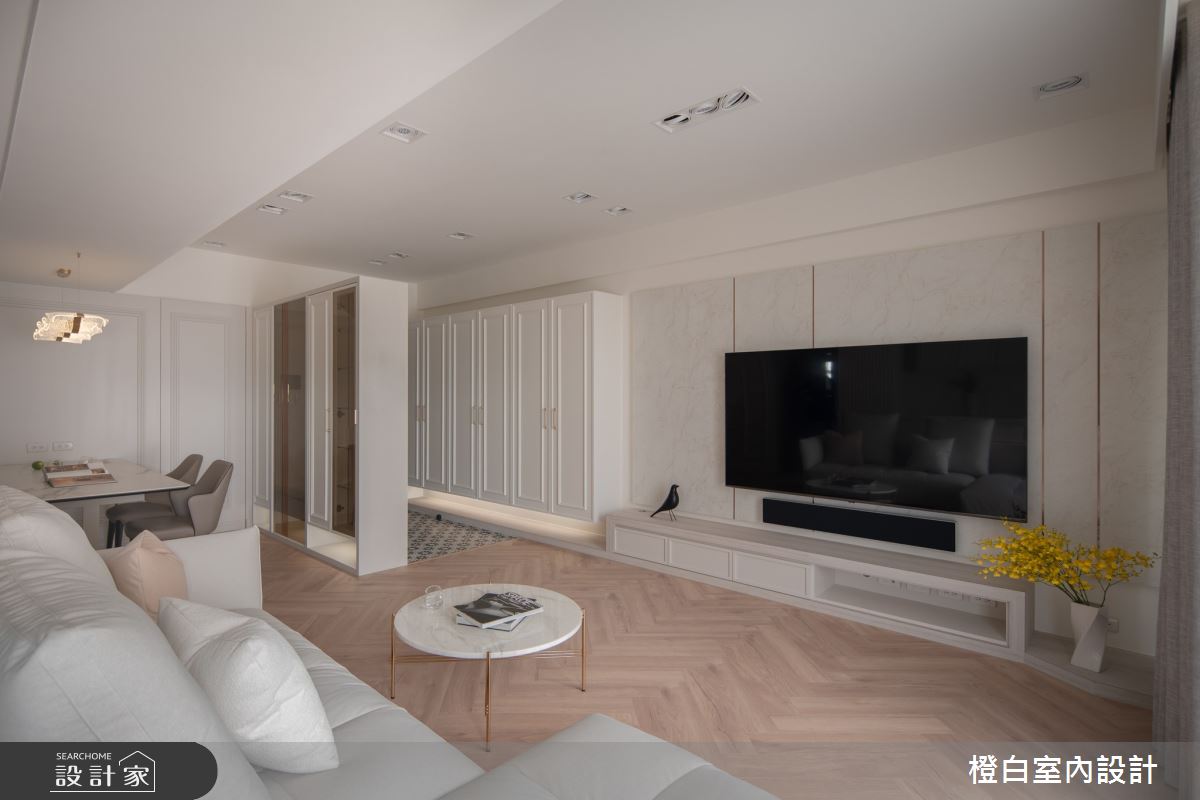 30坪新成屋(5年以下)＿法式奶油風玄關客廳餐廳案例圖片＿橙白室內裝修設計工程有限公司＿橙白_112益騏福爾摩沙之5681