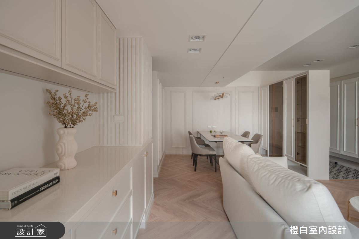 30坪新成屋(5年以下)＿法式奶油風客廳餐廳案例圖片＿橙白室內裝修設計工程有限公司＿橙白_112益騏福爾摩沙之17