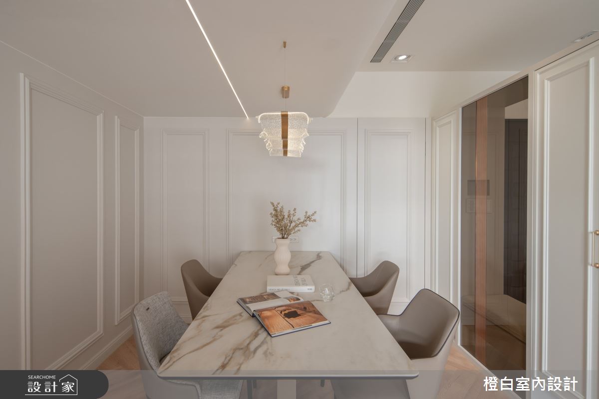 30坪新成屋(5年以下)＿法式奶油風餐廳案例圖片＿橙白室內裝修設計工程有限公司＿橙白_112益騏福爾摩沙之21