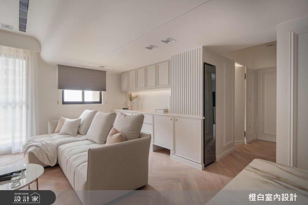 30坪新成屋(5年以下)＿法式奶油風客廳案例圖片＿橙白室內裝修設計工程有限公司＿橙白_112益騏福爾摩沙之40