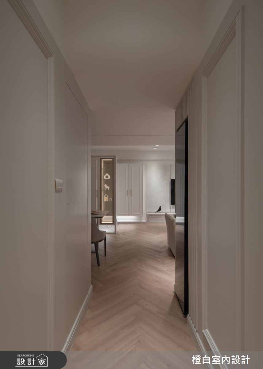 30坪新成屋(5年以下)＿法式奶油風走廊案例圖片＿橙白室內裝修設計工程有限公司＿橙白_112益騏福爾摩沙之42
