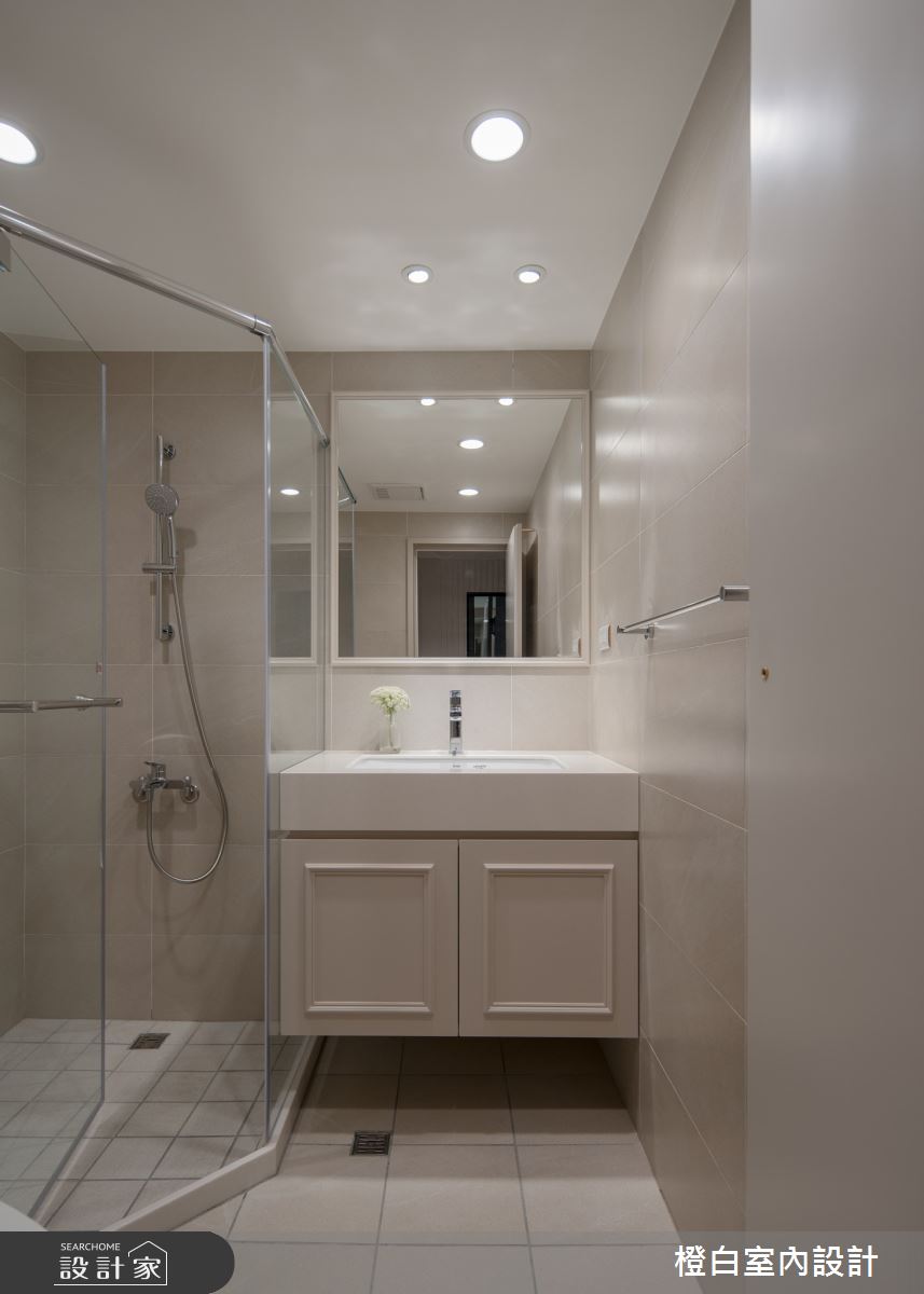 30坪新成屋(5年以下)＿法式奶油風浴室案例圖片＿橙白室內裝修設計工程有限公司＿橙白_112益騏福爾摩沙之45