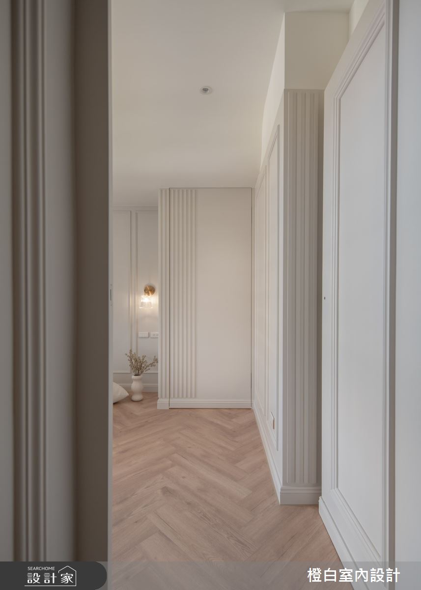 30坪新成屋(5年以下)＿法式奶油風走廊案例圖片＿橙白室內裝修設計工程有限公司＿橙白_112益騏福爾摩沙之48
