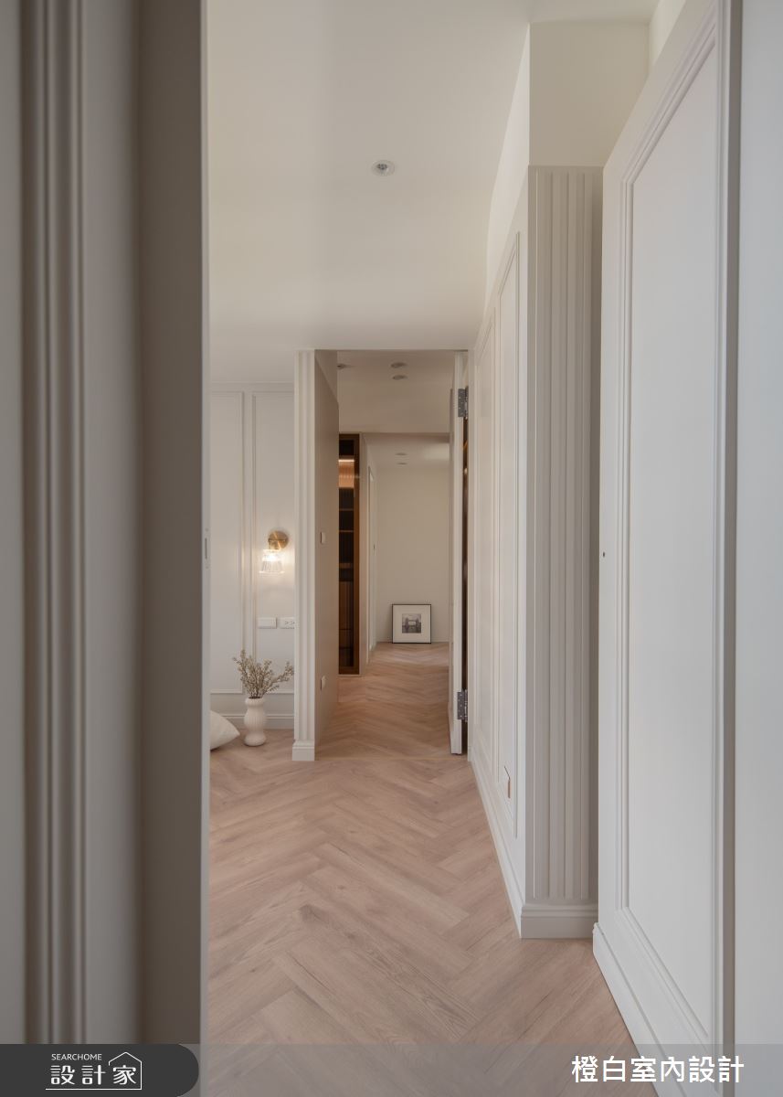 30坪新成屋(5年以下)＿法式奶油風走廊案例圖片＿橙白室內裝修設計工程有限公司＿橙白_112益騏福爾摩沙之49