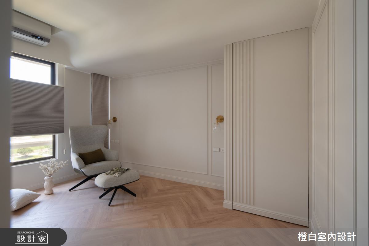 30坪新成屋(5年以下)＿法式奶油風臥室案例圖片＿橙白室內裝修設計工程有限公司＿橙白_112益騏福爾摩沙之54