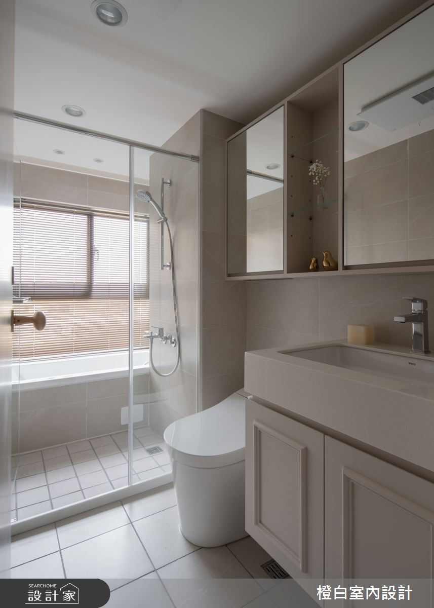 30坪新成屋(5年以下)＿法式奶油風浴室案例圖片＿橙白室內裝修設計工程有限公司＿橙白_112益騏福爾摩沙之68
