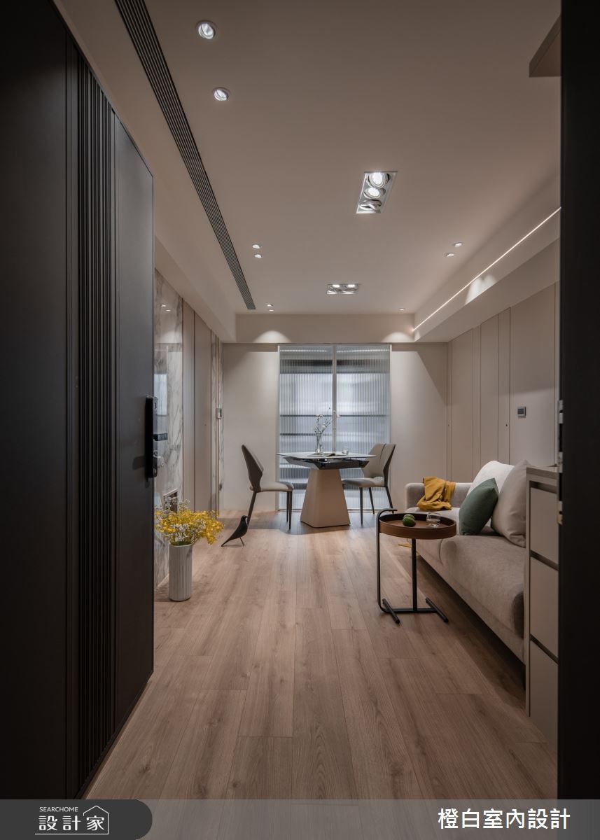 16坪新成屋(5年以下)＿混搭風客廳餐廳案例圖片＿橙白室內裝修設計工程有限公司＿橙白_113富宇上城之2