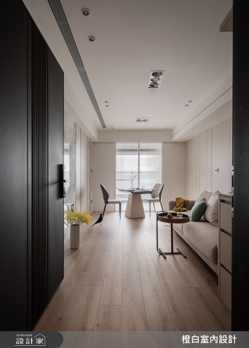 16坪新成屋(5年以下)＿混搭風客廳餐廳案例圖片＿橙白室內裝修設計工程有限公司＿橙白_113富宇上城之1