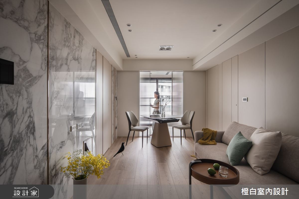 16坪新成屋(5年以下)＿混搭風客廳餐廳案例圖片＿橙白室內裝修設計工程有限公司＿橙白_113富宇上城之6