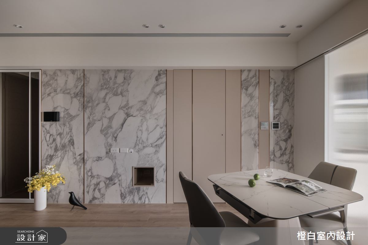 16坪新成屋(5年以下)＿混搭風客廳餐廳案例圖片＿橙白室內裝修設計工程有限公司＿橙白_113富宇上城之9