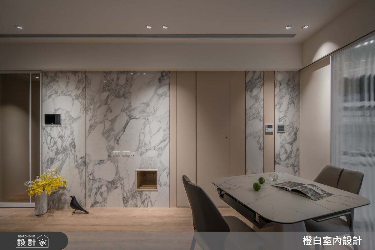 16坪新成屋(5年以下)＿混搭風客廳餐廳案例圖片＿橙白室內裝修設計工程有限公司＿橙白_113富宇上城之12