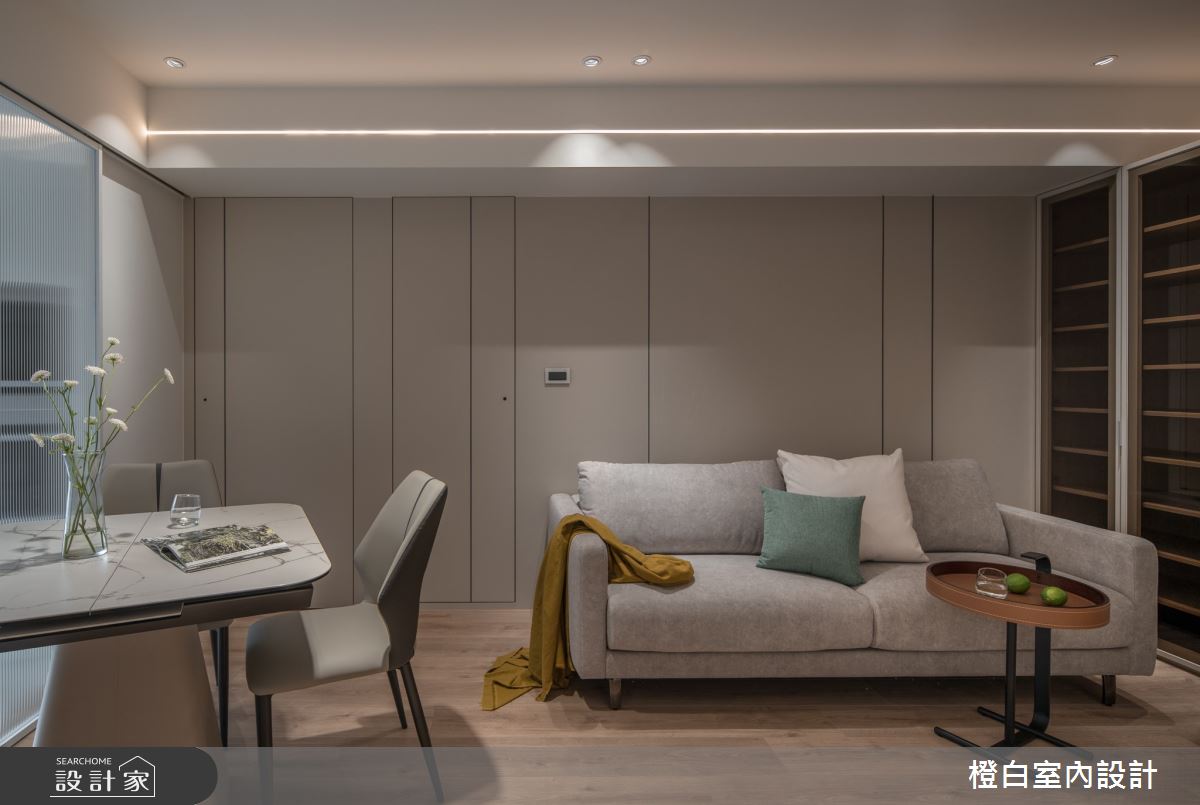 16坪新成屋(5年以下)＿混搭風客廳餐廳案例圖片＿橙白室內裝修設計工程有限公司＿橙白_113富宇上城之17