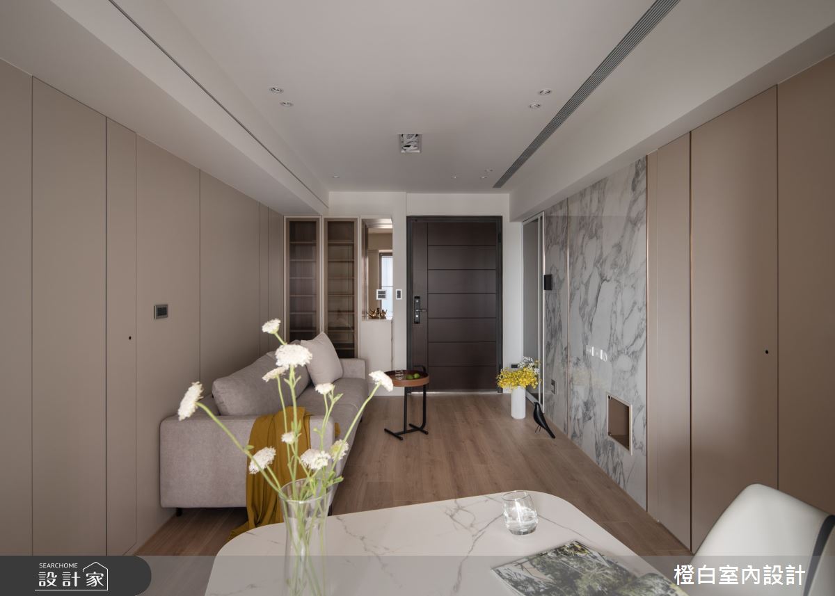16坪新成屋(5年以下)＿混搭風玄關客廳餐廳案例圖片＿橙白室內裝修設計工程有限公司＿橙白_113富宇上城之21