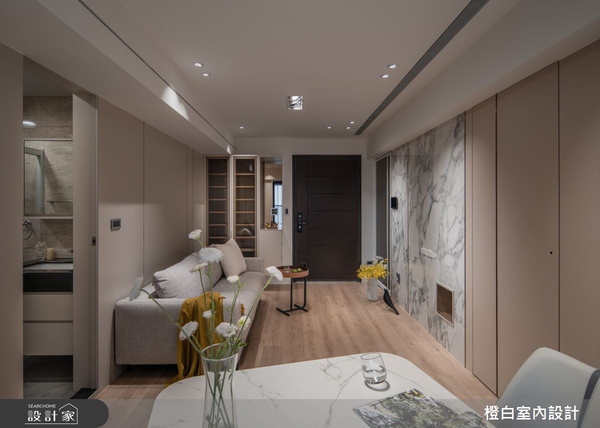 16坪新成屋(5年以下)＿混搭風玄關客廳餐廳浴室案例圖片＿橙白室內裝修設計工程有限公司＿橙白_113富宇上城之23