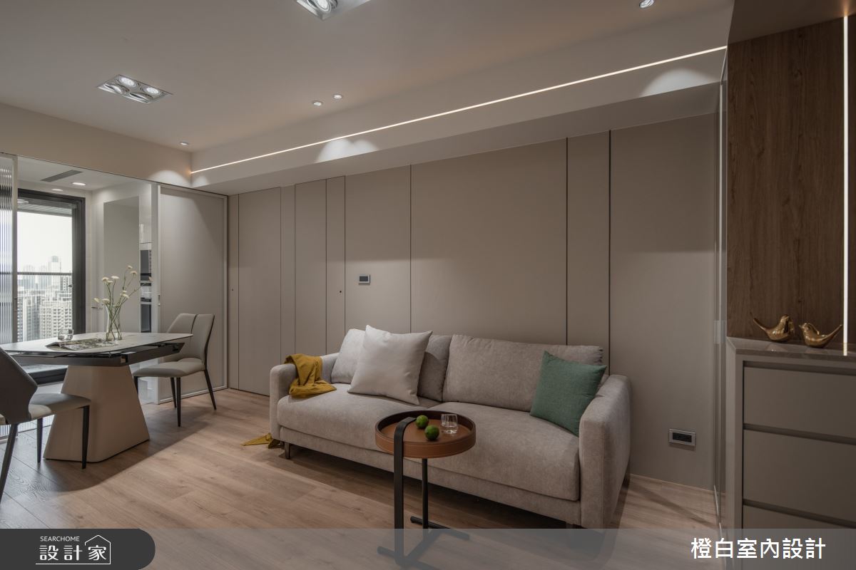 16坪新成屋(5年以下)＿混搭風客廳餐廳案例圖片＿橙白室內裝修設計工程有限公司＿橙白_113富宇上城之24