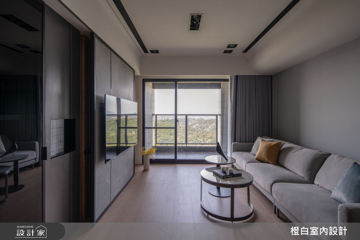 26坪新成屋(5年以下)＿混搭風客廳案例圖片＿橙白室內裝修設計工程有限公司＿橙白_114富宇上城之22