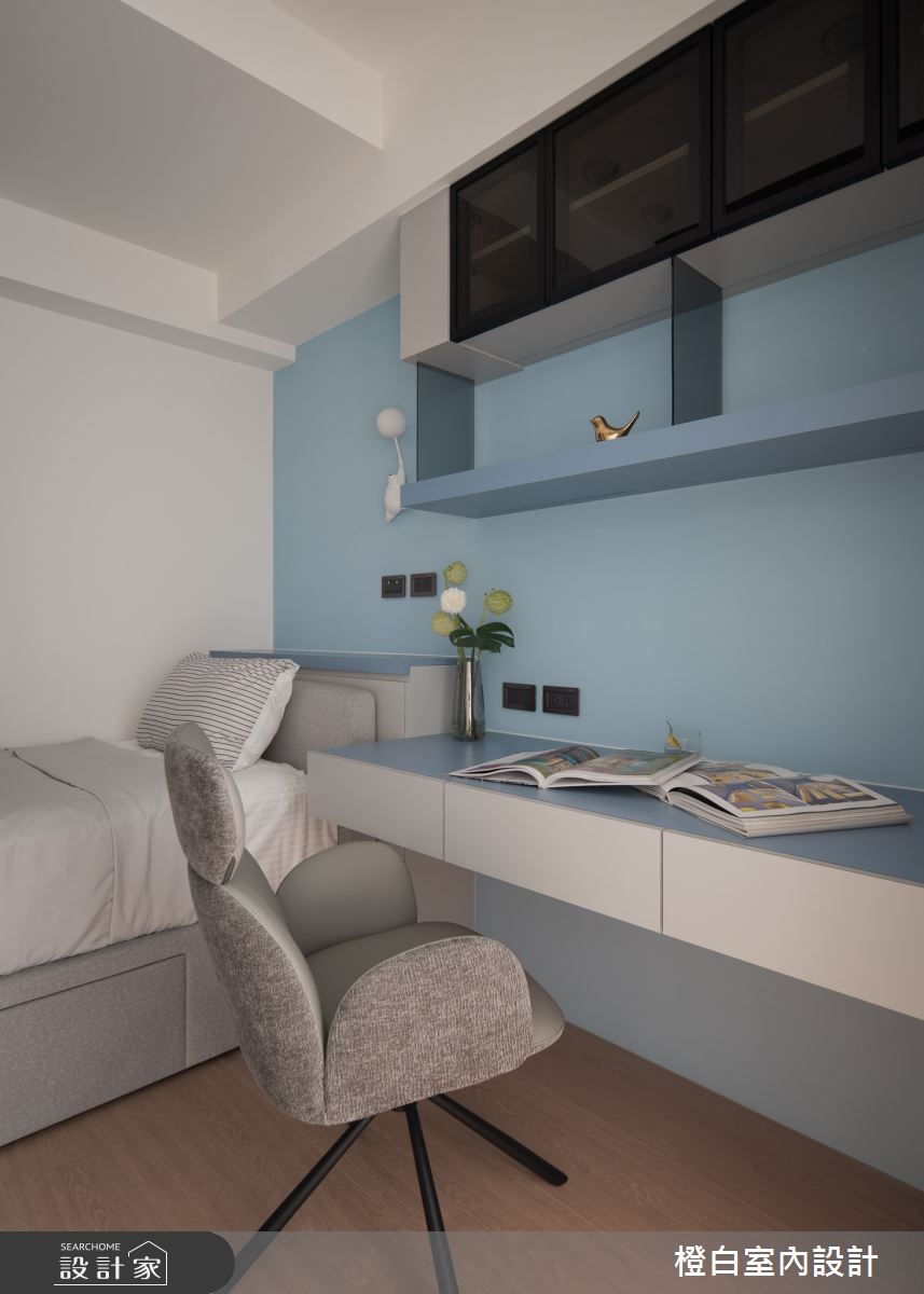 26坪新成屋(5年以下)＿混搭風臥室案例圖片＿橙白室內裝修設計工程有限公司＿橙白_114富宇上城之41
