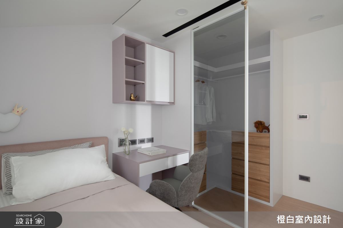 26坪新成屋(5年以下)＿混搭風臥室案例圖片＿橙白室內裝修設計工程有限公司＿橙白_114富宇上城之36