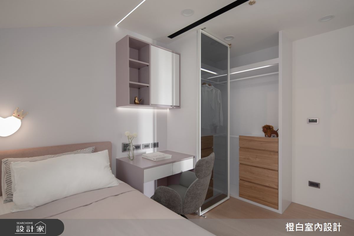 26坪新成屋(5年以下)＿混搭風臥室案例圖片＿橙白室內裝修設計工程有限公司＿橙白_114富宇上城之37