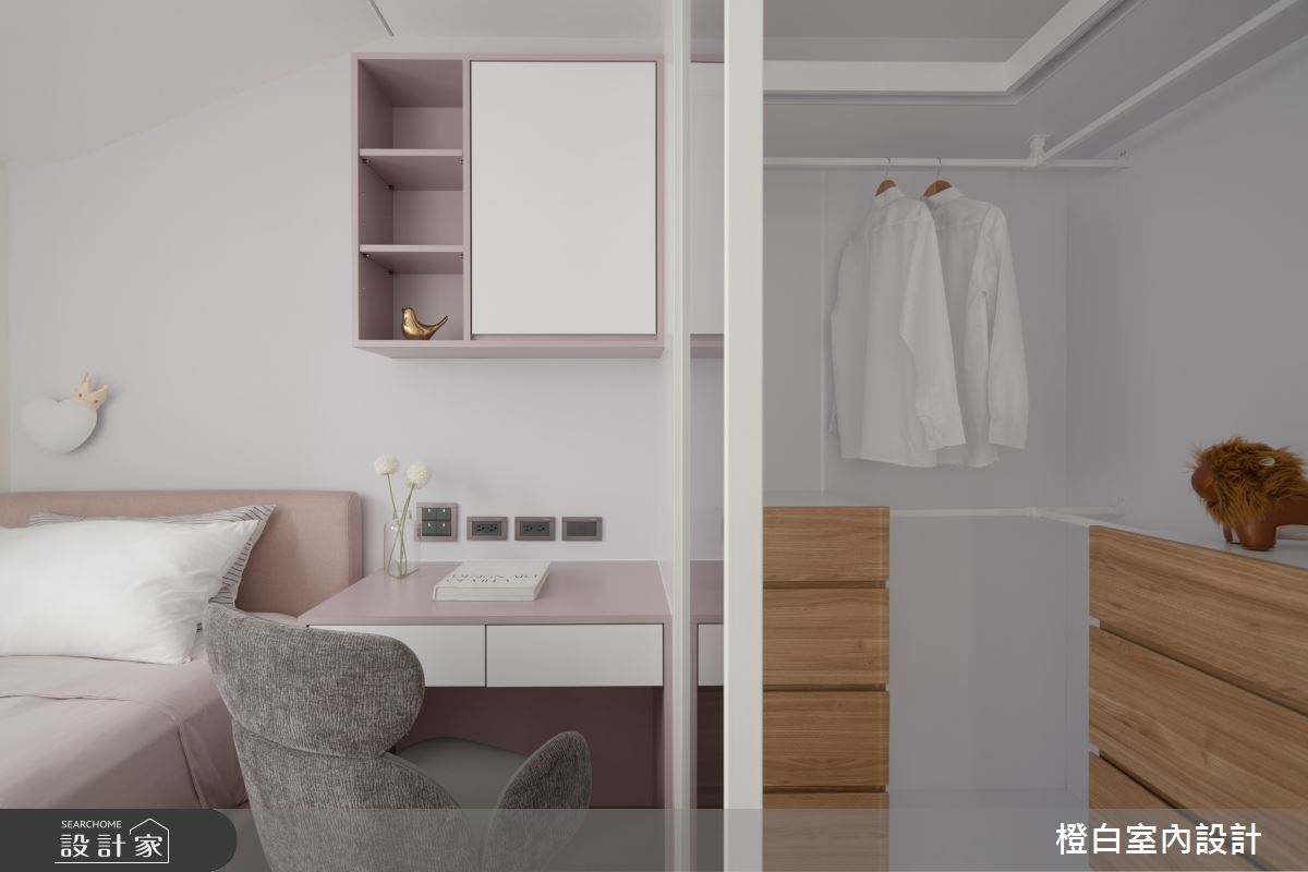 26坪新成屋(5年以下)＿混搭風臥室案例圖片＿橙白室內裝修設計工程有限公司＿橙白_114富宇上城之39