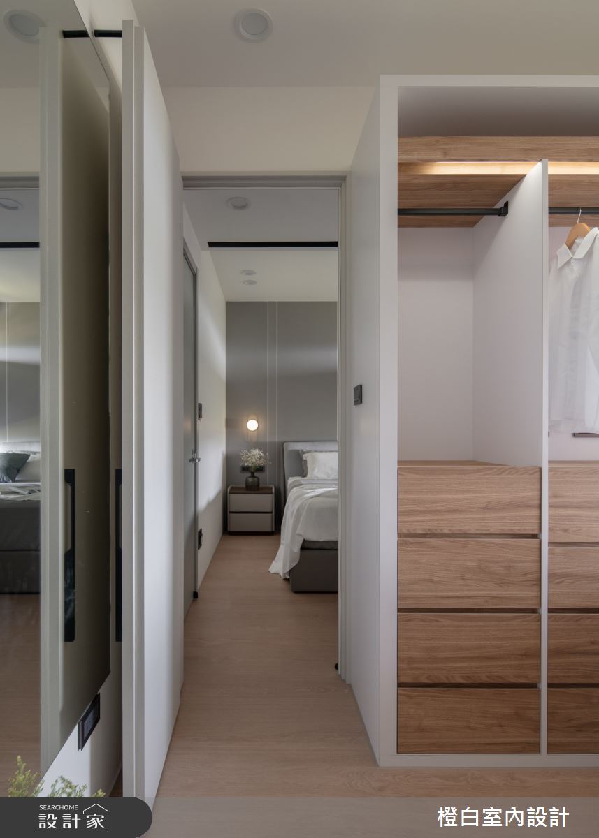 26坪新成屋(5年以下)＿混搭風更衣間案例圖片＿橙白室內裝修設計工程有限公司＿橙白_114富宇上城之31