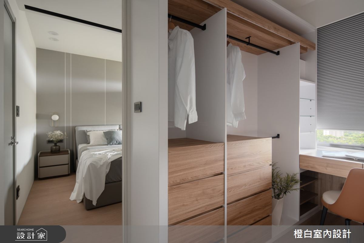 26坪新成屋(5年以下)＿混搭風臥室更衣間案例圖片＿橙白室內裝修設計工程有限公司＿橙白_114富宇上城之4443