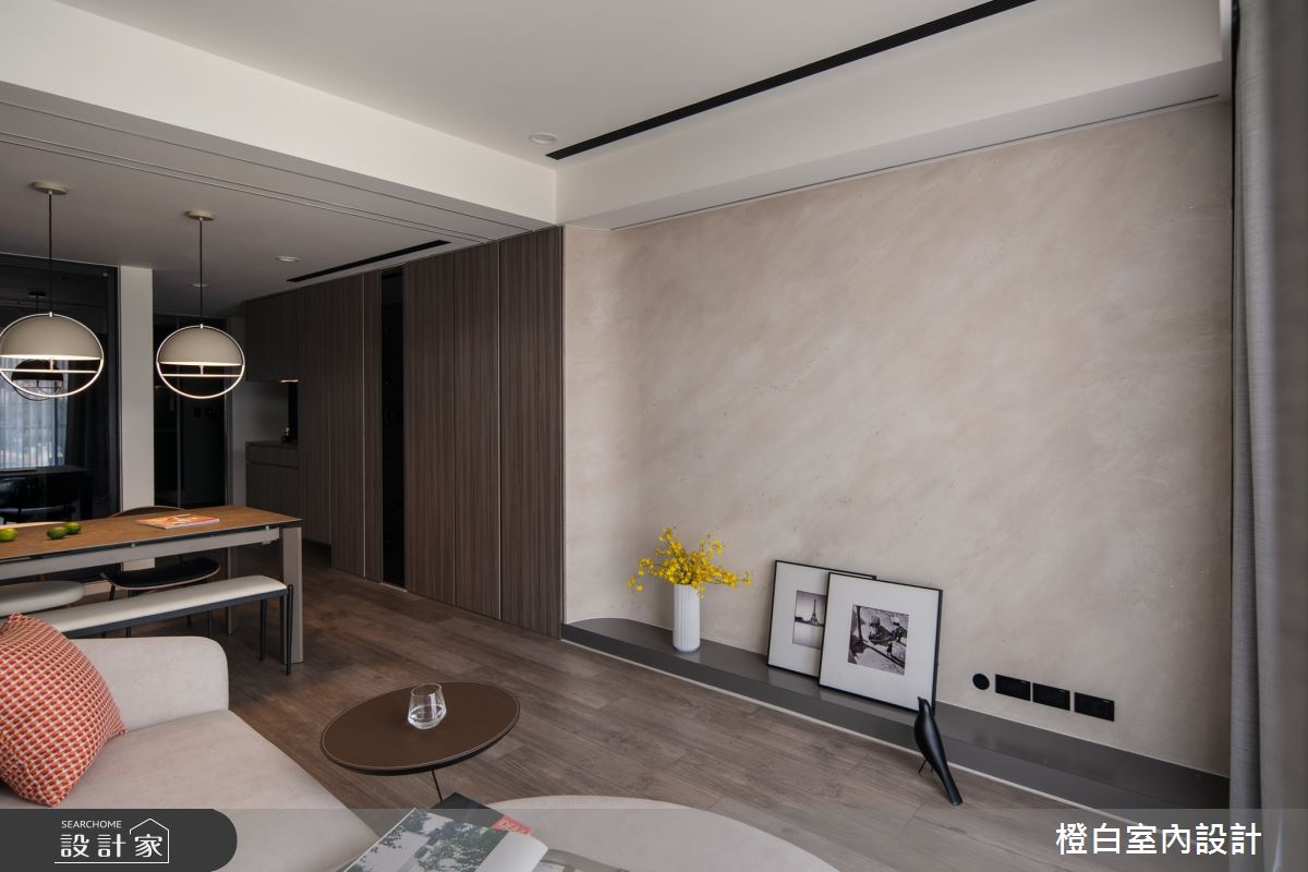 27坪新成屋(5年以下)＿北歐簡約風客廳餐廳案例圖片＿橙白室內裝修設計工程有限公司＿橙白_115文山元利森活之11