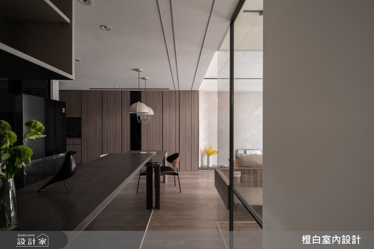 27坪新成屋(5年以下)＿北歐簡約風餐廳走廊中島案例圖片＿橙白室內裝修設計工程有限公司＿橙白_115文山元利森活之21