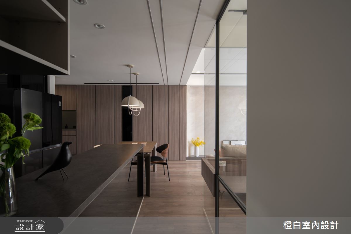 27坪新成屋(5年以下)＿北歐簡約風餐廳走廊中島案例圖片＿橙白室內裝修設計工程有限公司＿橙白_115文山元利森活之22