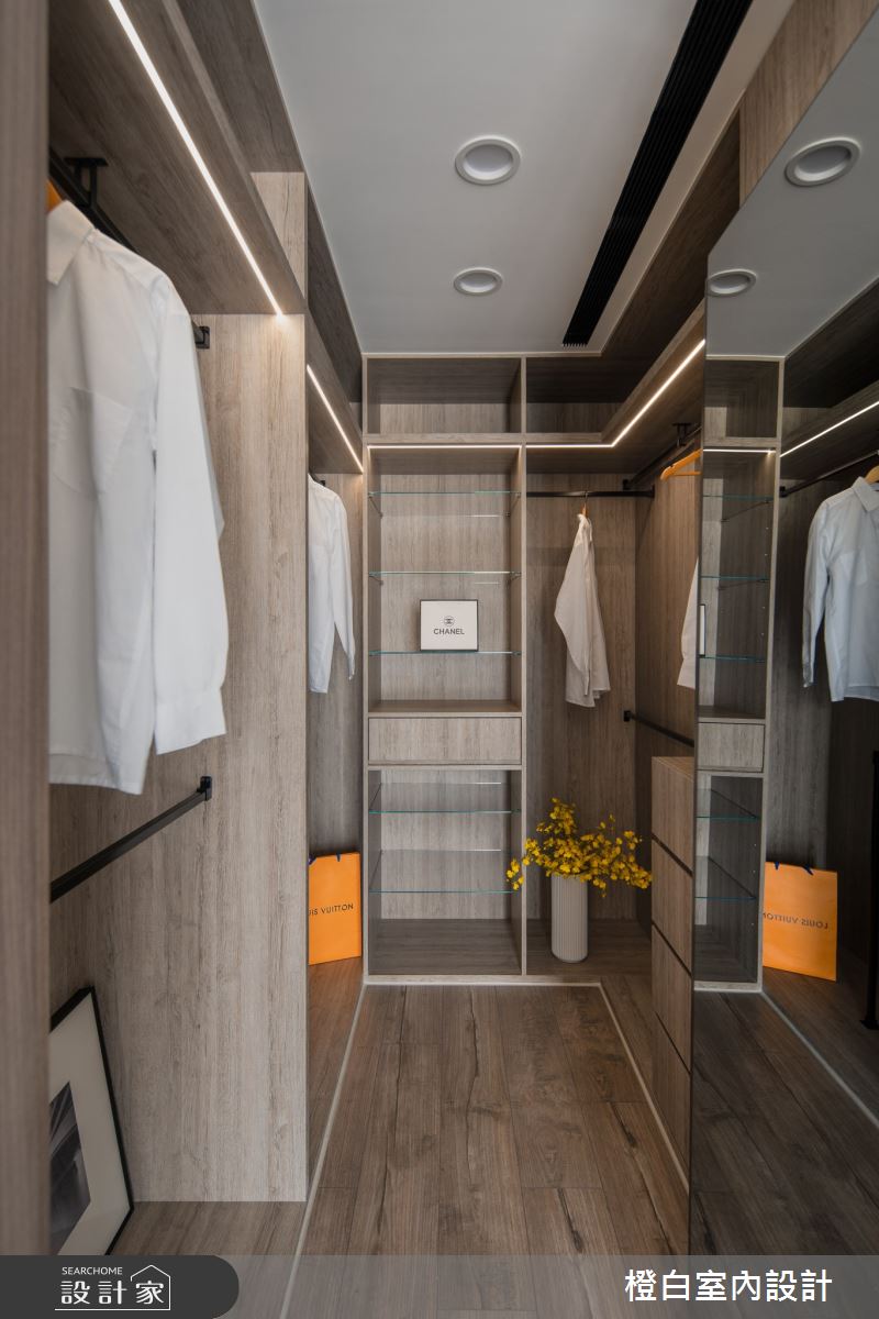 27坪新成屋(5年以下)＿北歐簡約風更衣間案例圖片＿橙白室內裝修設計工程有限公司＿橙白_115文山元利森活之36