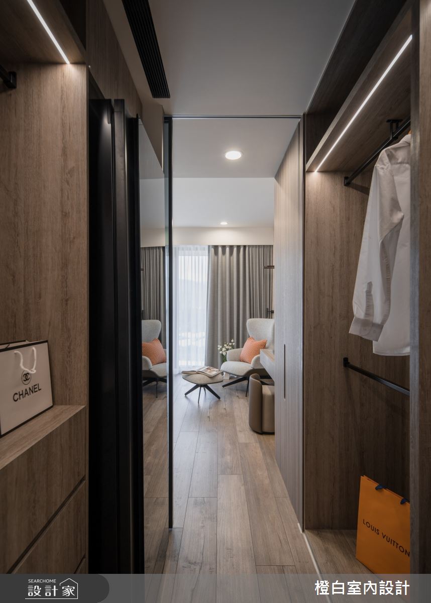 27坪新成屋(5年以下)＿北歐簡約風更衣間案例圖片＿橙白室內裝修設計工程有限公司＿橙白_115文山元利森活之37