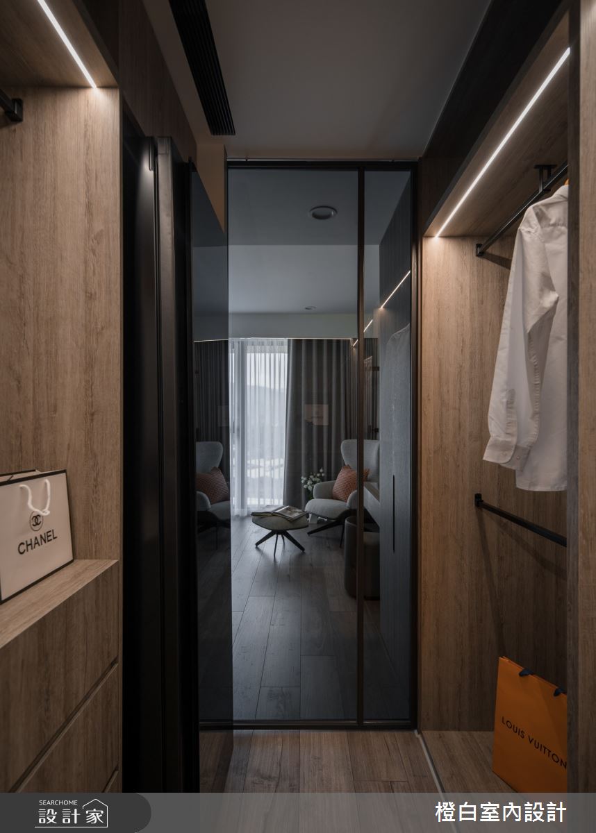 27坪新成屋(5年以下)＿北歐簡約風更衣間案例圖片＿橙白室內裝修設計工程有限公司＿橙白_115文山元利森活之38