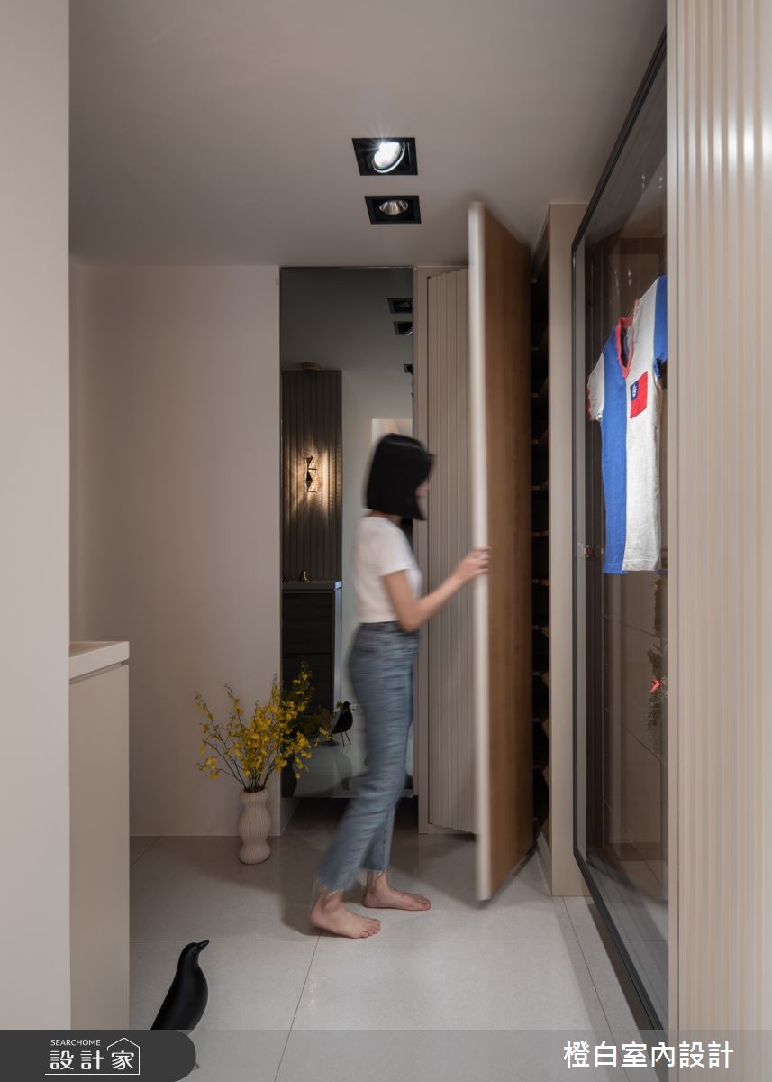 22坪新成屋(5年以下)＿奶油風玄關案例圖片＿橙白室內裝修設計工程有限公司＿橙白_117文山元利森活_奶油風之4