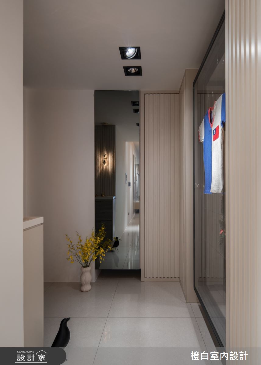 22坪新成屋(5年以下)＿奶油風玄關案例圖片＿橙白室內裝修設計工程有限公司＿橙白_117文山元利森活_奶油風之5