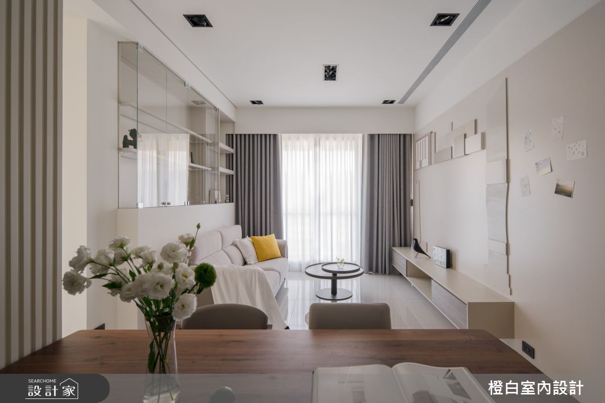 22坪新成屋(5年以下)＿奶油風客廳餐廳案例圖片＿橙白室內裝修設計工程有限公司＿橙白_117文山元利森活_奶油風之8