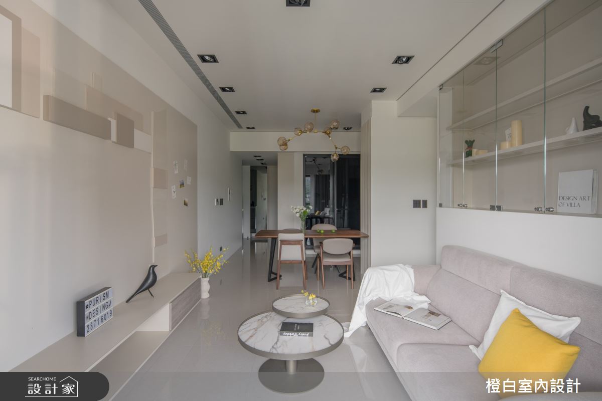 22坪新成屋(5年以下)＿奶油風客廳餐廳案例圖片＿橙白室內裝修設計工程有限公司＿橙白_117文山元利森活_奶油風之13