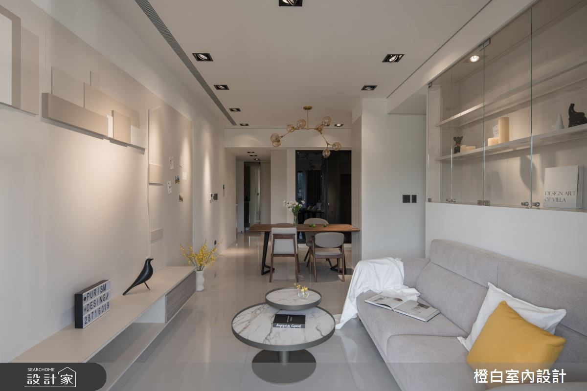 22坪新成屋(5年以下)＿奶油風客廳餐廳案例圖片＿橙白室內裝修設計工程有限公司＿橙白_117文山元利森活_奶油風之14