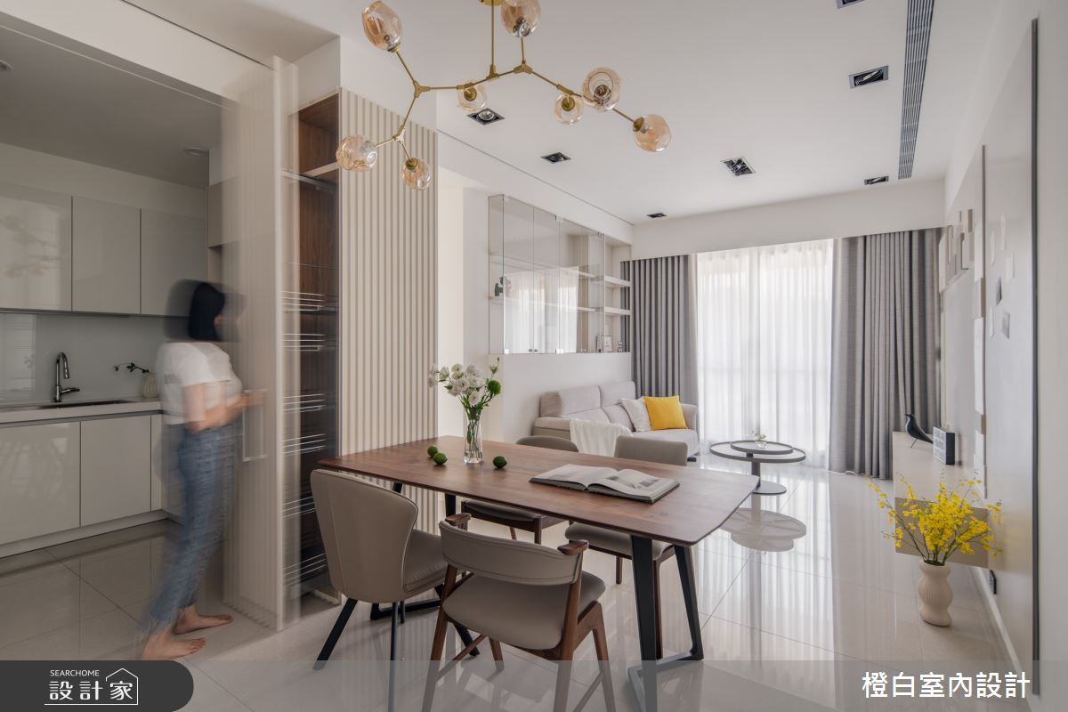 22坪新成屋(5年以下)＿奶油風客廳餐廳廚房案例圖片＿橙白室內裝修設計工程有限公司＿橙白_117文山元利森活_奶油風之17
