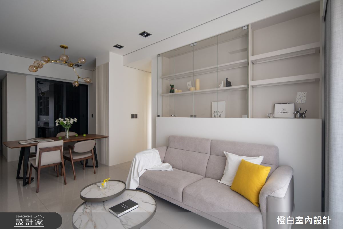 22坪新成屋(5年以下)＿奶油風客廳餐廳案例圖片＿橙白室內裝修設計工程有限公司＿橙白_117文山元利森活_奶油風之20