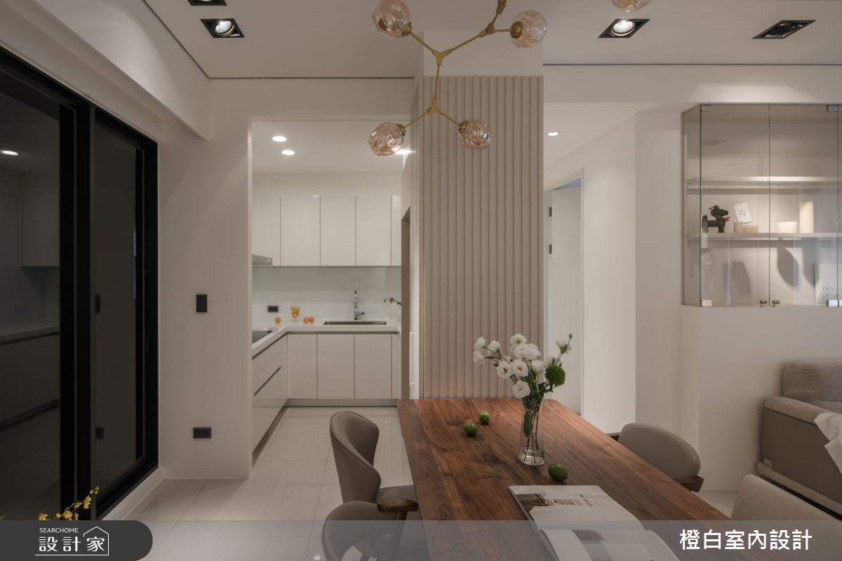 22坪新成屋(5年以下)＿奶油風餐廳廚房案例圖片＿橙白室內裝修設計工程有限公司＿橙白_117文山元利森活_奶油風之25