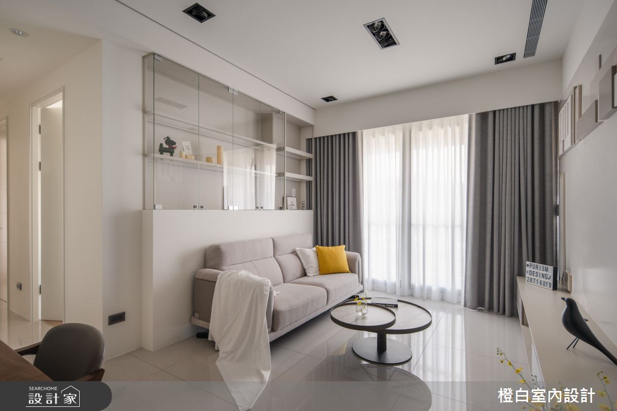 22坪新成屋(5年以下)＿奶油風客廳案例圖片＿橙白室內裝修設計工程有限公司＿橙白_117文山元利森活_奶油風之26