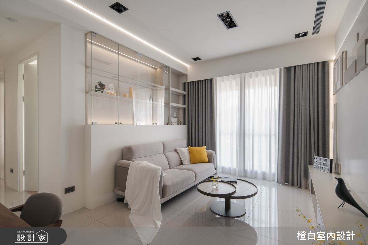 22坪新成屋(5年以下)＿奶油風客廳案例圖片＿橙白室內裝修設計工程有限公司＿橙白_117文山元利森活_奶油風之27