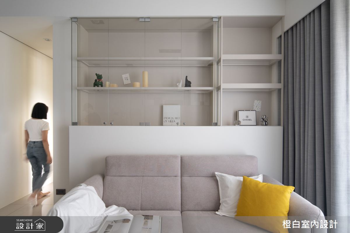 22坪新成屋(5年以下)＿奶油風客廳案例圖片＿橙白室內裝修設計工程有限公司＿橙白_117文山元利森活_奶油風之30