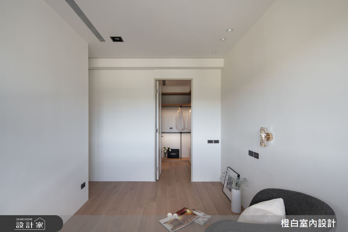 22坪新成屋(5年以下)＿奶油風臥室更衣間案例圖片＿橙白室內裝修設計工程有限公司＿橙白_117文山元利森活_奶油風之37