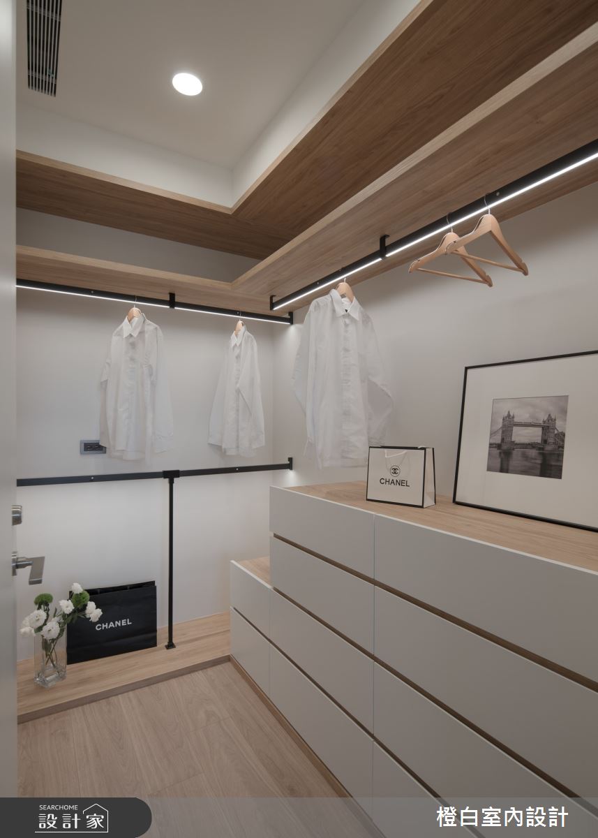 22坪新成屋(5年以下)＿奶油風更衣間案例圖片＿橙白室內裝修設計工程有限公司＿橙白_117文山元利森活_奶油風之39